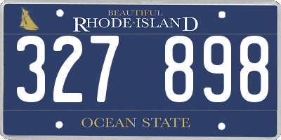 RI license plate 327898