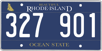 RI license plate 327901