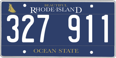 RI license plate 327911