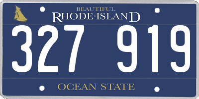 RI license plate 327919