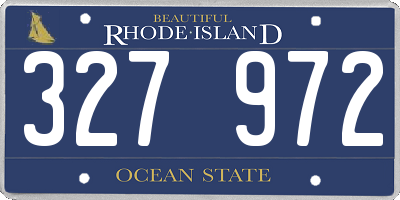 RI license plate 327972