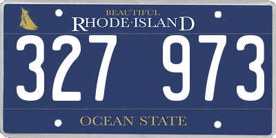 RI license plate 327973