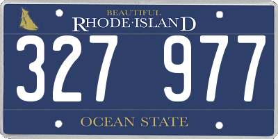RI license plate 327977