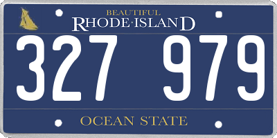 RI license plate 327979