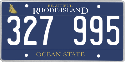 RI license plate 327995
