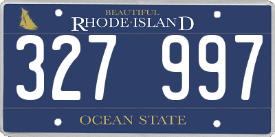 RI license plate 327997