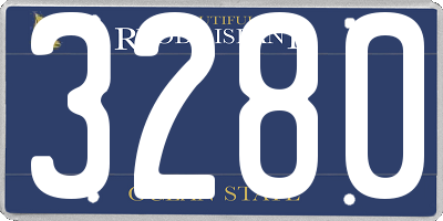 RI license plate 3280