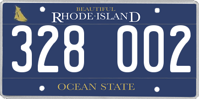 RI license plate 328002