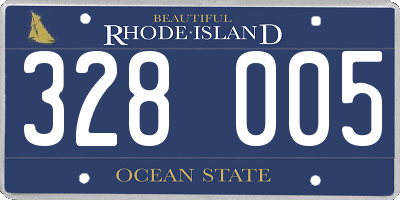 RI license plate 328005
