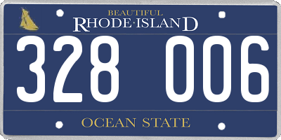 RI license plate 328006
