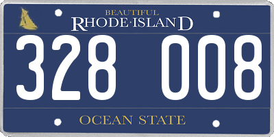 RI license plate 328008