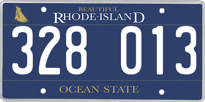 RI license plate 328013