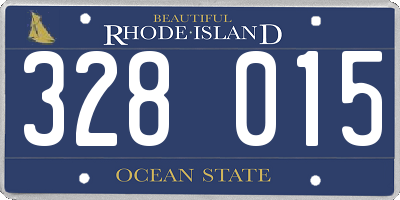 RI license plate 328015