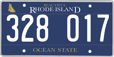 RI license plate 328017