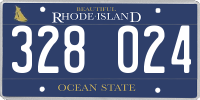 RI license plate 328024