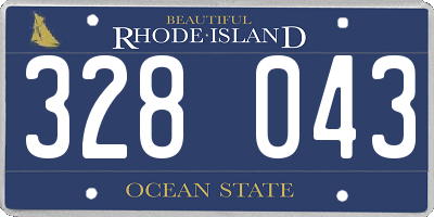 RI license plate 328043