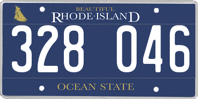 RI license plate 328046