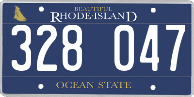 RI license plate 328047