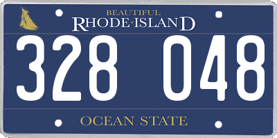 RI license plate 328048