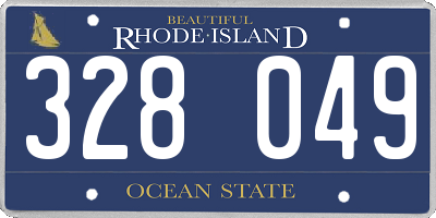 RI license plate 328049