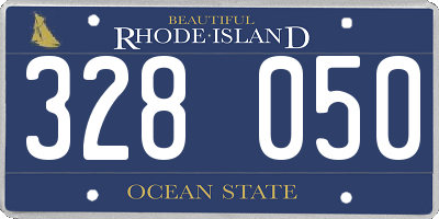 RI license plate 328050