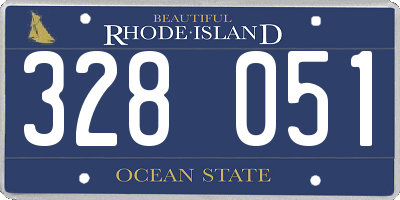RI license plate 328051