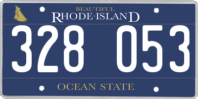 RI license plate 328053