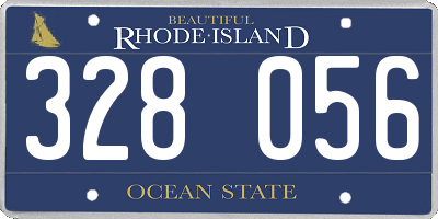 RI license plate 328056