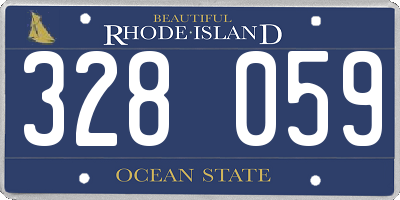RI license plate 328059