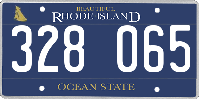 RI license plate 328065