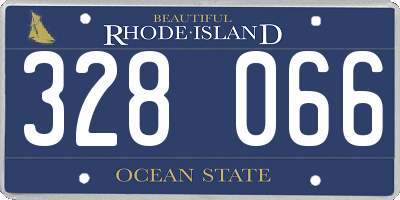 RI license plate 328066