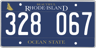 RI license plate 328067