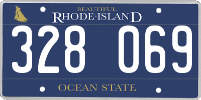 RI license plate 328069