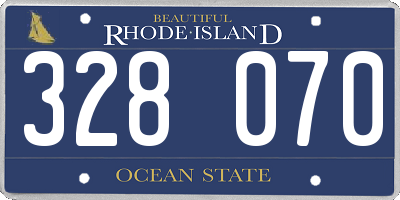 RI license plate 328070