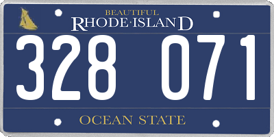 RI license plate 328071