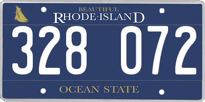 RI license plate 328072
