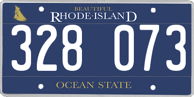 RI license plate 328073