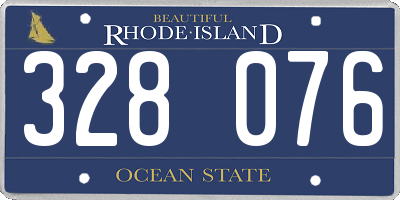 RI license plate 328076