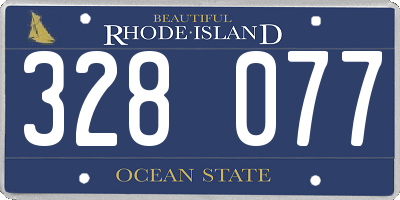 RI license plate 328077