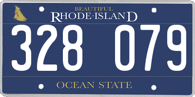 RI license plate 328079