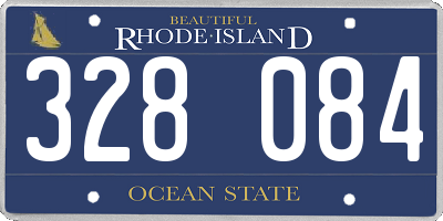 RI license plate 328084