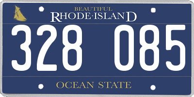 RI license plate 328085