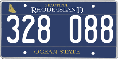 RI license plate 328088