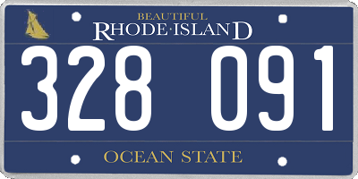 RI license plate 328091