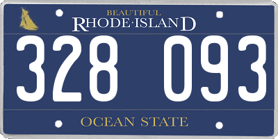 RI license plate 328093