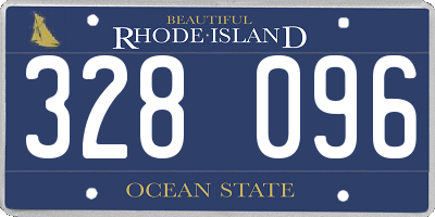 RI license plate 328096
