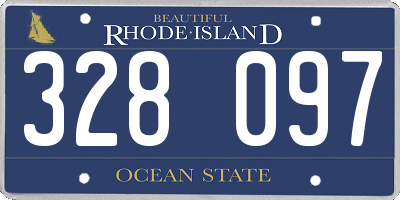 RI license plate 328097
