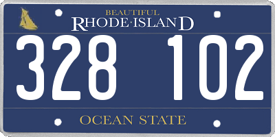RI license plate 328102