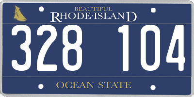 RI license plate 328104