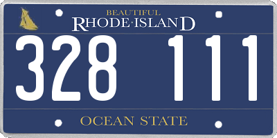 RI license plate 328111